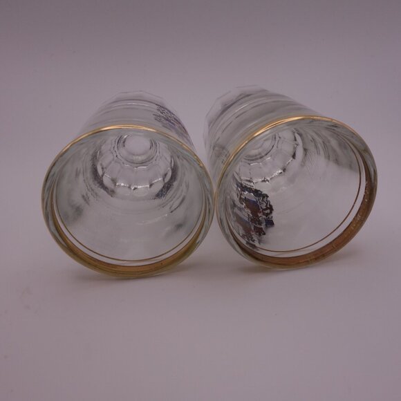 Set of Two(2) Canada A Mari usque ad Mare Shot Glasses with Gold Rim - Picture 10 of 11